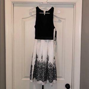 NWT White and black dress